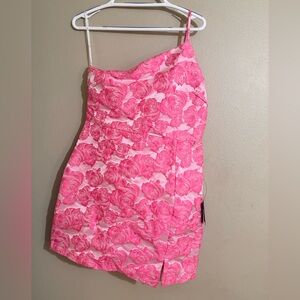 Lulu's Vibrant Pink Floral Dress